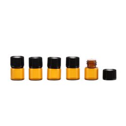 2017 NEW 1ML Perfume Amber Mini Glass Bottle, 1CC Amber Sample Vial,Small Essential Oil Bottle Factory price LX3919