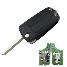 2 button flip remote key with 7941 pcf7946 chip 434mhz for opel corsa d auto key