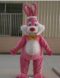 Festival Dress Pink Rabbit Mascot Costumes Carnival Hallowen Gifts Unisex Adults Fancy Party Games Outfit Holiday Celebration Cartoon Character Outfits