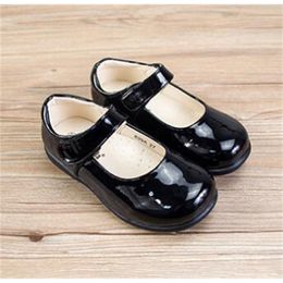 girls school shoes fall PU arch support orthopetic solid black matt shiny for big kids children fromal student shoes mary jane 201201
