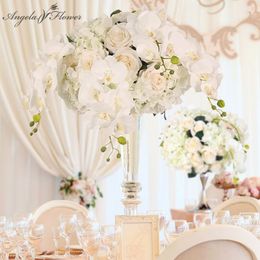 50cm artificial flower table flower ball centerpieces wedding arch backdrop rose peonies hydrangea mix road guide bouquet