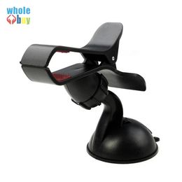 Retail Packaging + Universal Car Phone Holder Windshield Dashboard Mount Stand Smart Mobile Phone GPS MP4 Rotating 360 Degree 30pcs