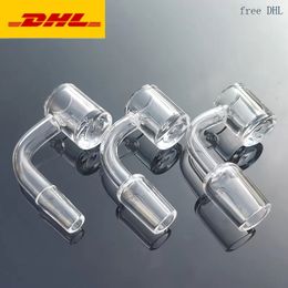 DHL Thick Quartz Banger 10/14/18mm male female Smoking Accessories with 90 degree Bevel Nail For Water Glass Bong