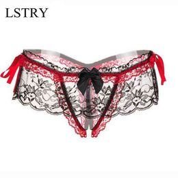 NXY Sexy Lingerie Women Lace Low-waist Thong Panties Lstry Female Fashion Floral Hollow Exotic Underwear Transparent g String1217