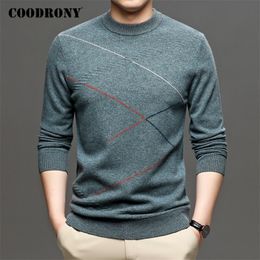 COODRONY Brand Autumn Winter Thick Warm Sweater Men High Quality Merino Wool Sweaters Fashion Casual O-Neck Pullover Men C3034 201210