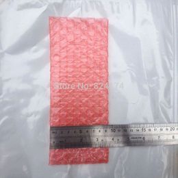200pcs-9x17cm nuove buste Bubble Wrap Borse / Buste antistatiche / sacchetto di colore rosso PE Mailer imballaggio di trasporto B98R #