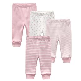 Fashion Baby girls Long Pants Striped Kids Baby boy Cartoon Clothes full Leggings Newborn Trousers infant clothing 201128