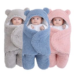 Soft born Baby Wrap Blankets Sleeping Bag Envelope For Sleepsack 100% Cotton Thicken Cocoon for 0-9 Months 220216