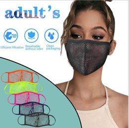 Breathable Mesh Mask Fashionable Creative Exaggeration Mouth Cover Washable Personality Mask Decorate Designer Masks Net Face Mask LSK1465