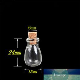 Water Drop Mini Cute Bottles Pendants Small Glass Bottles With Cork Transparent Clear Jars Gifts Vial 20pcs 2016 new