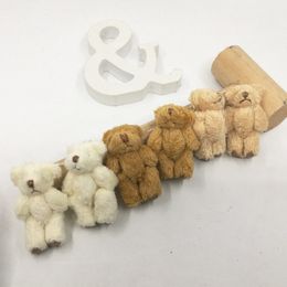 30PCS Mini Plush Teddy Bear 4.5cm Flexible Bear Party TOYS Bags Gift Bear Wedding Favor Baby Shower Children TOYS