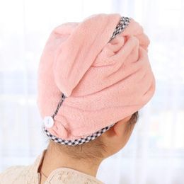 Towel Microfiber Hair Turban Quickly Dry Hat Wrapped Bathing Cap Rapid Drying Haar Handdoek Magic #4c091