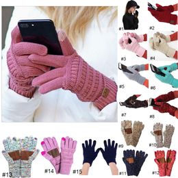 -2020 Winter Unisex Touchscreenhandschuhe SMS Smartphone Telefon Winter Strick Schwarze Damen Herren Touchhandschuhe Magie Mittensthicken Handschuhe