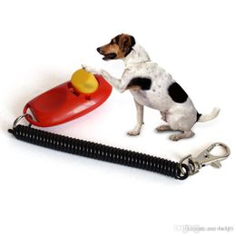 Portable Adjustable Sound Key Chain And Wrist Strap Training Clicker Multi Colour Pet Dog Outdoor Training Clicker Whistle WDH0649 T03