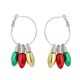 Christmas ornaments European and American exaggerated Earrings creative light bulb Earrings Personalised giftsT2I51603