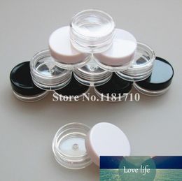 48pcs/lot 2g Small Round Sample Cream Jars 2ml Clear Plastic Jar Mini Plastic Container DIY Plastic Bottles