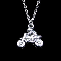 Fashion 21*21mm Motorcycle Motorcross Pendant Necklace Link Chain For Female Choker Necklace Creative Jewellery party Gift