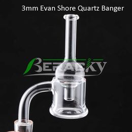 3XL Beveled Edge Evan Shore Quartz Banger + Glass Cap 10mm 14mm 18mm Male Female Evan Shore Quartz Banger Nails For Glass Bongs Rigs