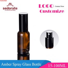 Sedorate 50 pcs/Lot Amber Glass Spray Bottle 15ML 20ML 30ML 50ML 100ML Mist Automizer Containers Makeup Packaging XMBP15good product