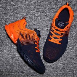 running c UK - Hot Sale Fashion Men Shoes Mesh Breathable Sneakers Walking Male Footwear New Comfortable Lightweight Running Shoes C-200301062