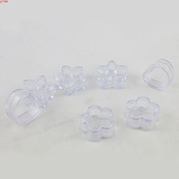 100 x 5g Travel Mini Sample Heart Shape Plastic Jar Small Cream Pot 5cc Empty Dispaly Casegood qualtity