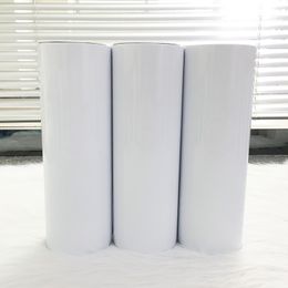 Sublimation 20oz 30oz Blank Skinny Tumblers With Lid and Straws DIY For Gift Stainless Steel Straight Cup Portable Car Mugs