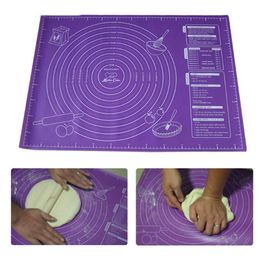 Pastry Boards 45x60cm Non-Stick Silicone Pad Baking Sheet Cupcake Dessert Soap Rolling Kneading Mat with Scale Fondant