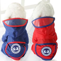 Waterproof Pet Dog Raincoat Solid Dog Clothes for Small Dogs Chihuahua Yorkies Rain Coat Puppy Overalls for Dogs Pets Clothing Y200922