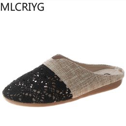 Ladies spring home slippers lace breathable autumn shoes non-slip soft hotel slippers indoor couple floor shoes direct shipping X1020