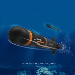 Electric RC Submarine Plastic Boat Torpedo Assembly Model Kits DIY Extracurricular Toys Kids Gifts Explore the Sea 201204