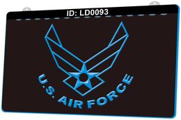 LD0093 U.S. Air Force 3D Engraving LED Light Sign Wholesale Retail