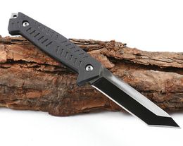 Top Quality Outdoor Survival Straight Knife 440C Two-tone Tanto Point Blade Black G10 Handle Fixed Blade Tactical Knives With Retail Box