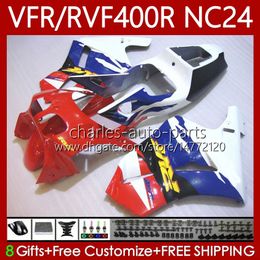 Body Kit For HONDA RVF400R VFR400 R NC24 V4 VFR400R 87-88 Bodywork 78No.64 RVF VFR 400 RVF400 R 400RR 87 88 Red blue VFR400RR VFR 400R 1987 1988 Motorcycle Fairing