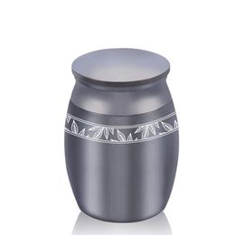30x40mm 5 Color Cremation Urn Pendant for Ashes Pet/Human Leaves Aluminum Alloy Memorial Urns Funeral Jar