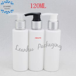 120ML White Makeup Bottle With Aluminum Lotion Pump,Empty Cosmetic Containers,Plastic Shampoo Bottle,Vacuum Pump Bottlegood package