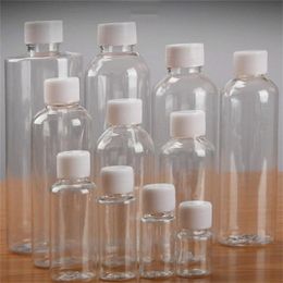 Clear PET Plastic Bottle 5ml 10ml 20ml 30ml 50ml 60ml 80ml 100ml 120ml Refillable Bottles Empty Container