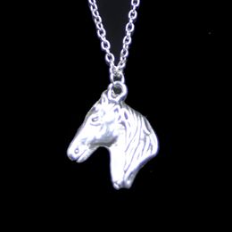 Fashion 28*22mm Steed Horse Head Pendant Necklace Link Chain For Female Choker Necklace Creative Jewelry party Gift