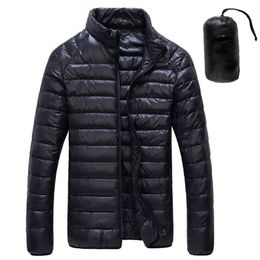 Autumn Winter White Duck Downs Jacket Men Ultralight Portable Parkas Coat Casual Warm Windproof Jacket Male Outwear 5XL 6XL 201114