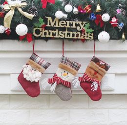 The latest 19CM size, non-woven material, Christmas decorations, Santa socks, gift bags, Christmas small socks, free shipping