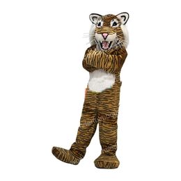 Festival Dress Brown Tiger Mascot Costumes Carnival Hallowen Gifts Unisex Adults Fancy Party Games Outfit Holiday Celebration Cartoon Character Outfits