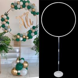 1set/2set White Round Circle Balloon Stand Holder Balloon Frame Decorations Wedding/Baby Shower/Birthday Party Column Stand 1027