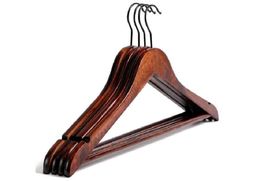 2021 cherry color Antique black hook round head men and women hangers antique wooden hangers 44.5*22.5*1.2cm