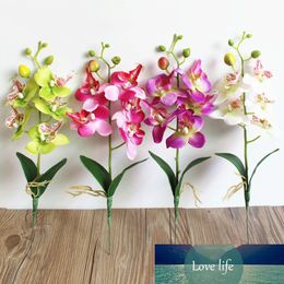 28cm 5Heads Artificial Butterfly Orchid Flower Branch Home Garden Decoration DIY Wedding Flower Wall Arches Fake Flowers Flores