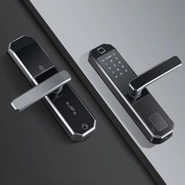 Tuya intelligent door lock lock biometric wifi keyless access smart fingerprint lock 201013