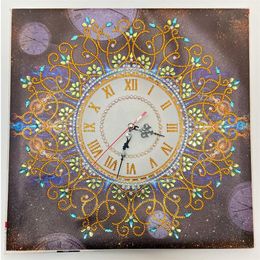 5D DIY Special Shaped Diamond Embroidery Wall Clock Diamond Painting Cross Stitch Watch Diamond Mosaic Rhinestones Home Decor 201202