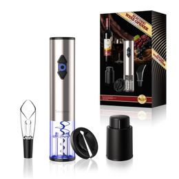 Electric Wine Opener Corkscrew Red Wine Automatic Bottle Openers Set Wine Enthusiast Accessories Battery Opener Kit 201223