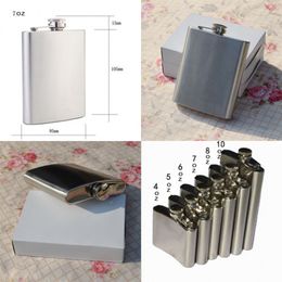 Mini Outdoors Kidney Flasks 4oz 5oz 6oz 7oz 8oz 10oz Metallic Color Wine Bottles Stainless Steel Drinkware Home Travel Pot New 16 58yj G2