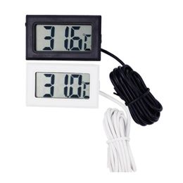 New Black White Digital Thermometer Fridge Freezer Temperature Metre Home Water Temperature Tester Detector