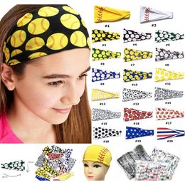 New Baseball Sports Headband Women Men Softball Football Team Hair Bands Sweat Headbands Yoga Fitness Scarf Sport Towel 20 Colours Drsui