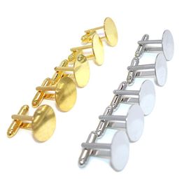 8Mm Tie Clip Sale Shipping 100Pcs Fashion Round Metal Cufflink Backs Cuff Link Backs Blanks Plate Findings Cfflink 10Mm 12Mm 16Mm H3Tvr